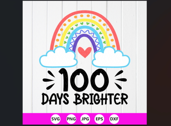 100 Days Brighter SVG: A Crafty Graphics Gem