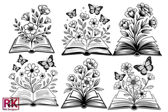 Book Flowers Svg Bundle: A Versatile Graphics Asset for Crafts