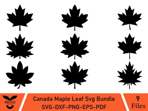 Canada Maple Leaf Svg Bundle: Perfect for Creative Crafts and Graphics