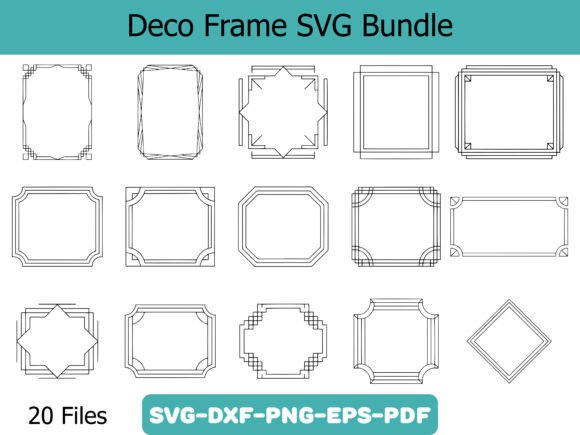 Deco Frame SVG Bundle: A Versatile Graphics Asset for Crafts
