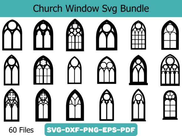 Elegant Gothic Window SVG for Embroidery