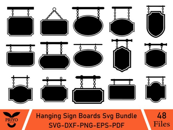Explore Hanging Sign Boards Svg Bundle for Creative Crafts