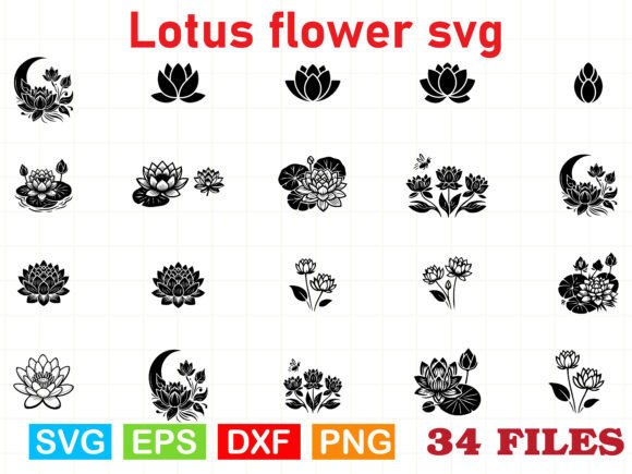 Lotus Flower Svg Bundle: A Versatile Graphics Asset for Crafts