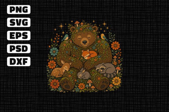Mama Bear Woodland Friends SVG: A Versatile Graphics Asset for Crafts