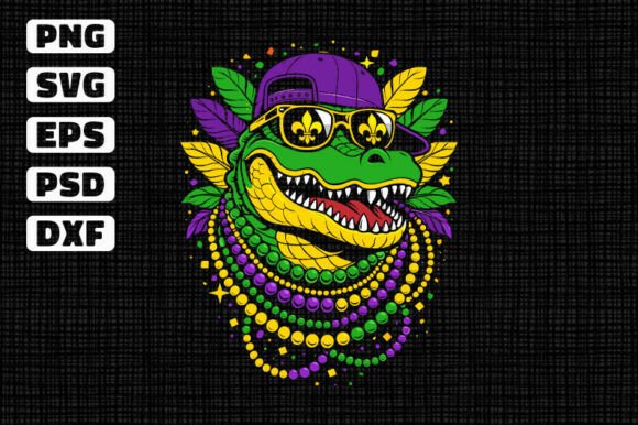 Mardi Gras Alligator SVG: A Festive Addition to Graphics and Crafts