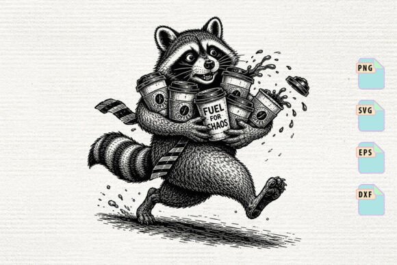 Raccoon Coffee SVG: A Versatile Graphic for Crafters