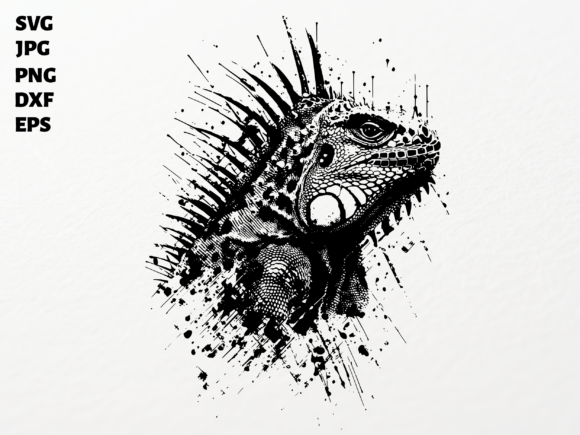Review: Iguana Splash Art SVG for Cricut in Graphics & Crafts