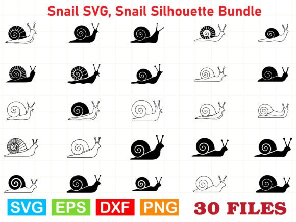 Snail SVG, Snail Silhouette Bundle: A Graphic Gem for Crafts